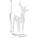 Коледна украса елени с шейна, 160 LED, 130 см, акрил