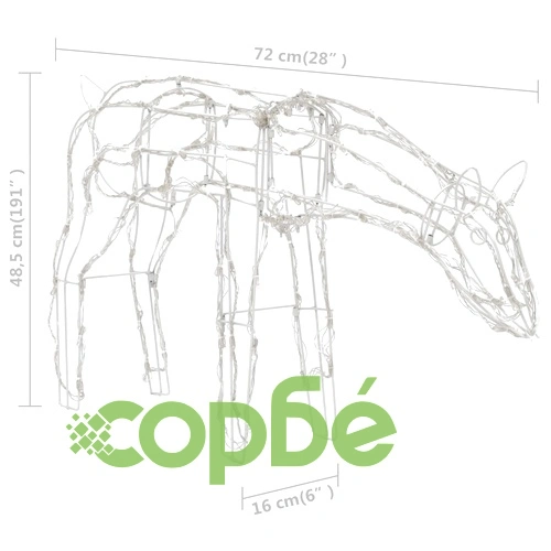 Коледна украса, 3 светещи елена, 229 LED лампички ➤ топ цена ➤ sorbe.bg