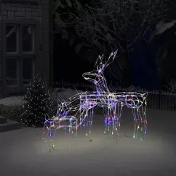 Коледна украса, 3 светещи елена, 229 LED лампички