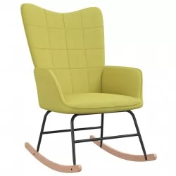 Люлеещ се стол, зелен, текстил