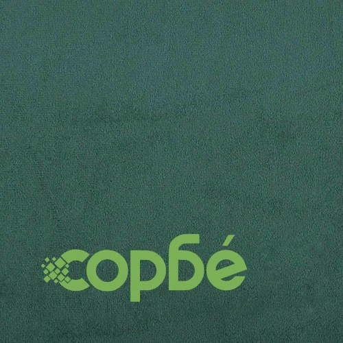 Стол за релакс с табуретка, тъмнозелен, кадифе ➤ топ цена ➤ sorbe.bg