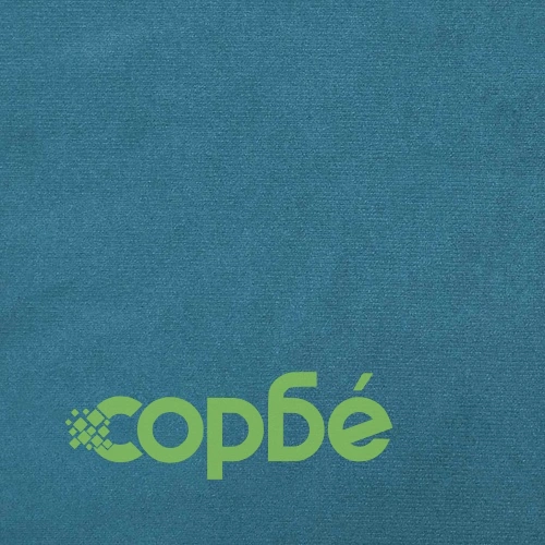 Люлеещ се стол с табуретка, син, кадифе ➤ топ цена ➤ sorbe.bg