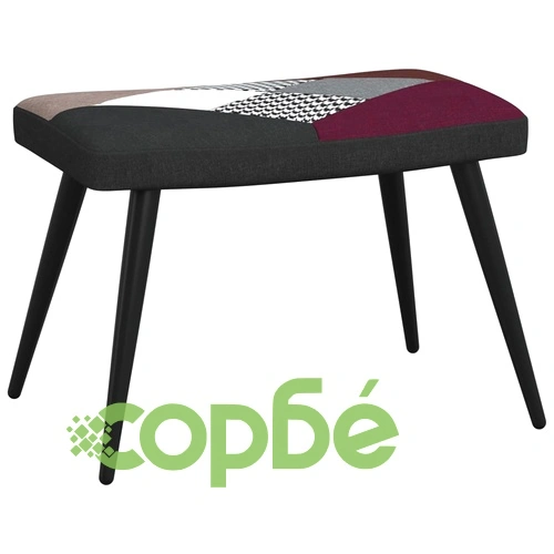 Релаксиращ стол с табуретка, пачуърк, плат ➤ топ цена ➤ sorbe.bg