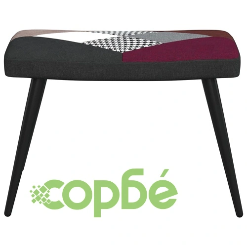 Релаксиращ стол с табуретка, пачуърк, плат ➤ топ цена ➤ sorbe.bg