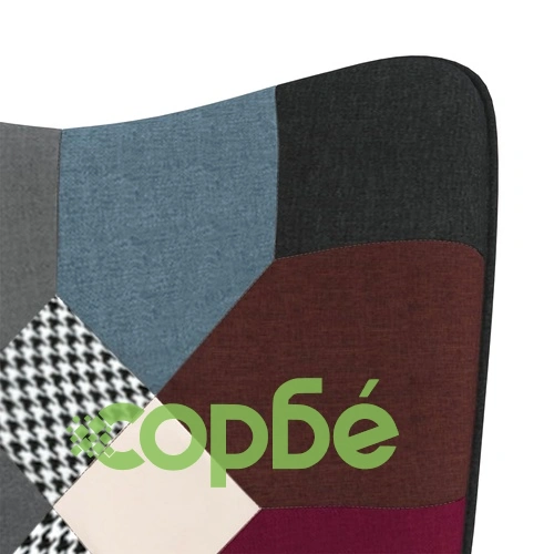 Релаксиращ стол с табуретка, пачуърк, плат ➤ топ цена ➤ sorbe.bg