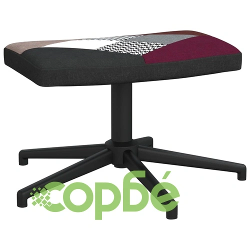 Релаксиращ стол с табуретка, пачуърк, плат ➤ топ цена ➤ sorbe.bg