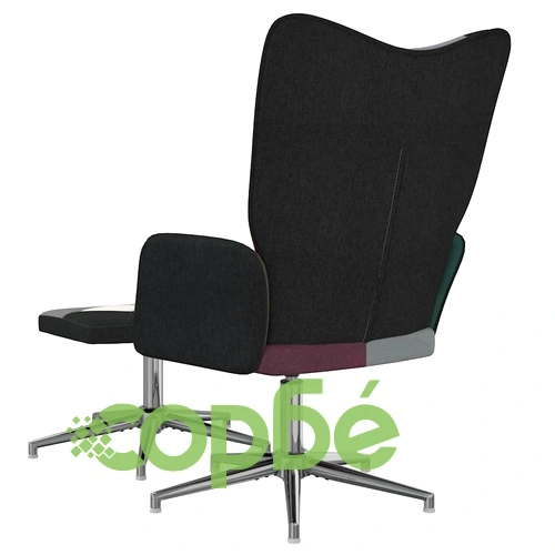 Релаксиращ стол с табуретка, пачуърк, плат ➤ топ цена ➤ sorbe.bg