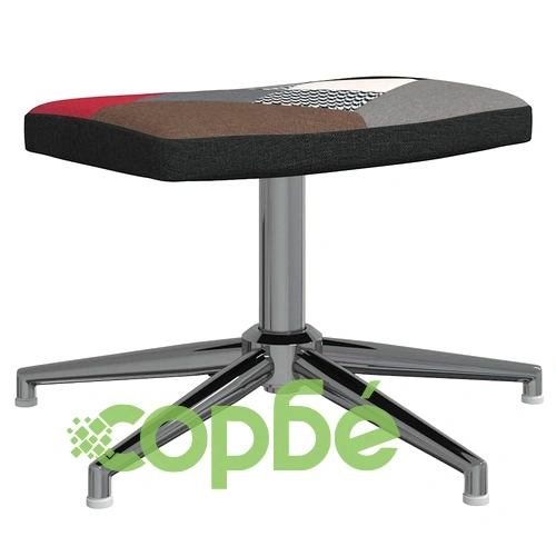 Релаксиращ стол с табуретка, пачуърк, плат ➤ топ цена ➤ sorbe.bg