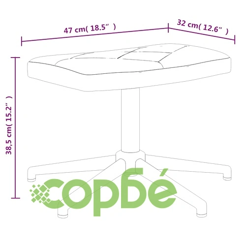 Релаксиращ стол с табуретка, пачуърк, плат ➤ топ цена ➤ sorbe.bg