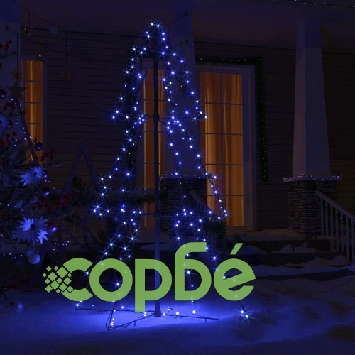 Коледна елха конус, 160 LED, за закрито и открито, 78x120 см ➤ топ цена ➤ sorbe.bg