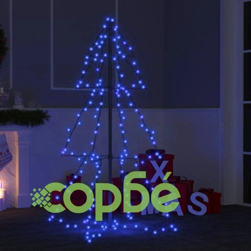 Коледна елха конус, 160 LED, за закрито и открито, 78x120 см ➤ топ цена ➤ sorbe.bg