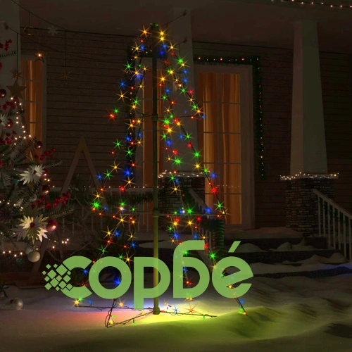 Коледна елха конус, 160 LED, за закрито и открито, 78x120 см ➤ топ цена ➤ sorbe.bg