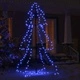 Коледна елха конус, 200 LED, за закрито и открито, 98x150 см