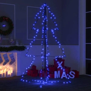 Коледна елха конус, 200 LED, за закрито и открито, 98x150 см