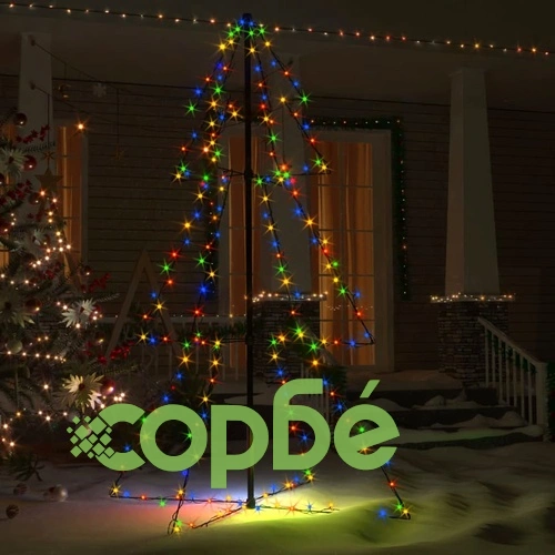 Коледна елха конус, 200 LED, за закрито и открито, 98x150 см ➤ топ цена ➤ sorbe.bg