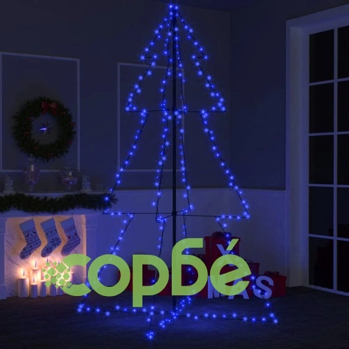 Коледна елха конус, 240 LED, за закрито и открито, 118x180 см ➤ топ цена ➤ sorbe.bg