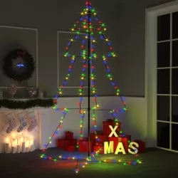 Коледна елха конус, 240 LED, закрито и открито, 118x180 см