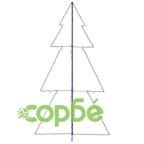 Коледна елха конус, 300 LED, за закрито и открито, 120x220 см ➤ топ цена ➤ sorbe.bg