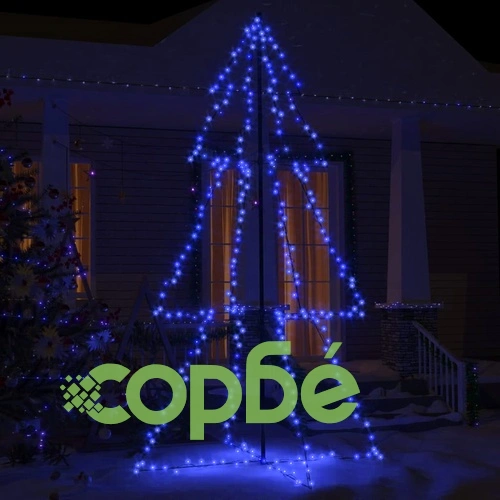 Коледна елха конус, 300 LED, за закрито и открито, 120x220 см ➤ топ цена ➤ sorbe.bg