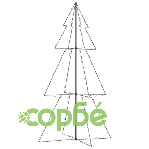 Коледна елха конус, 300 LED, за закрито и открито, 120x220 см ➤ топ цена ➤ sorbe.bg