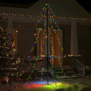 Коледна елха конус, 300 LED, за закрито и открито, 120x220 см