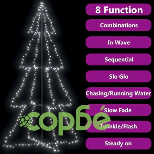 Коледна елха конус, 360 LED, за закрито и открито, 143x250 см ➤ топ цена ➤ sorbe.bg