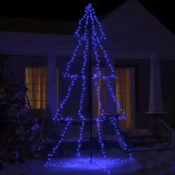 Коледна елха конус, 360 LED, закрито и открито, 143x250 см