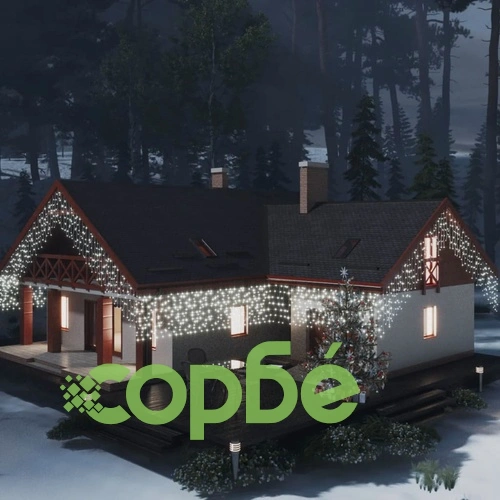 LED завеса ледени висулки 10 м 400 LED студено бяло 8 режима ➤ топ цена ➤ sorbe.bg