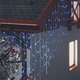 LED завеса ледени висулки 10 м 400 LED синя 8 режима