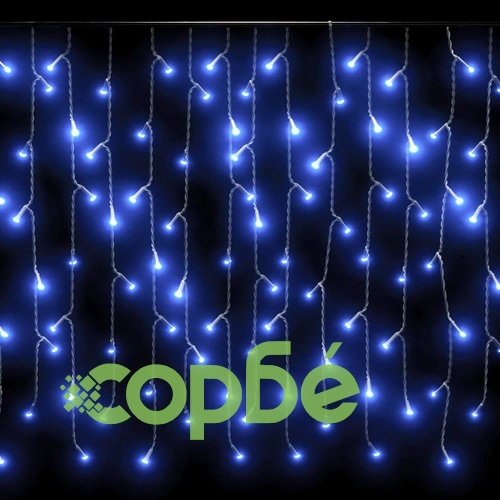 LED завеса ледени висулки 10 м 400 LED синя 8 режима ➤ топ цена ➤ sorbe.bg