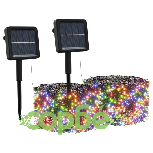 Соларни лампички 2 бр 2х200 LED многоцветни за закрито/открито ➤ топ цена ➤ sorbe.bg
