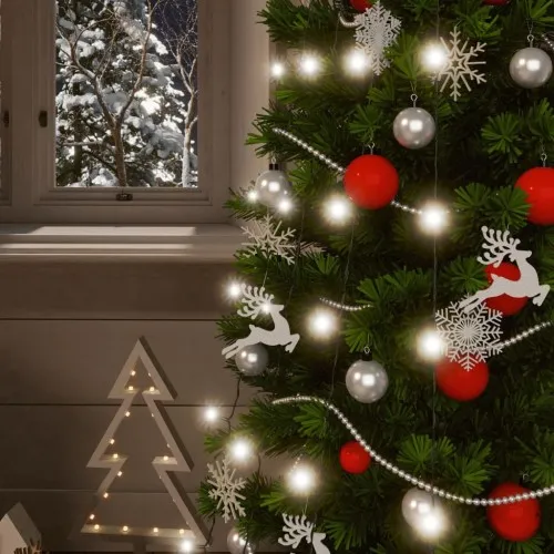 Соларни лампички 5 бр 5х200 LED студено бяло за закрито/открито ➤ топ цена ➤ sorbe.bg