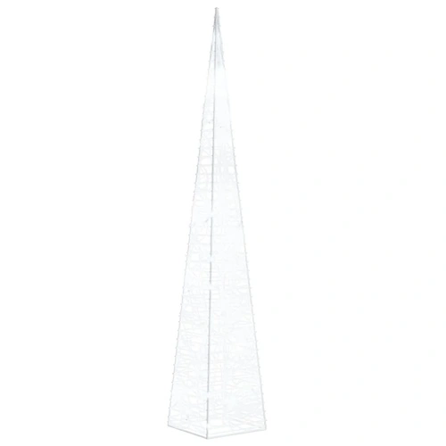 Акрилен декоративен LED светещ конус, студено бял, 60 см ➤ топ цена ➤ sorbe.bg