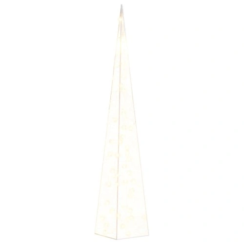 Акрилен декоративен LED светещ конус, топло бял, 90 см ➤ топ цена ➤ sorbe.bg
