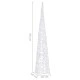 Акрилен декоративен LED светещ конус, студено бял, 90 см