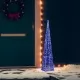 Акрилен декоративен LED светещ конус, син, 90 см