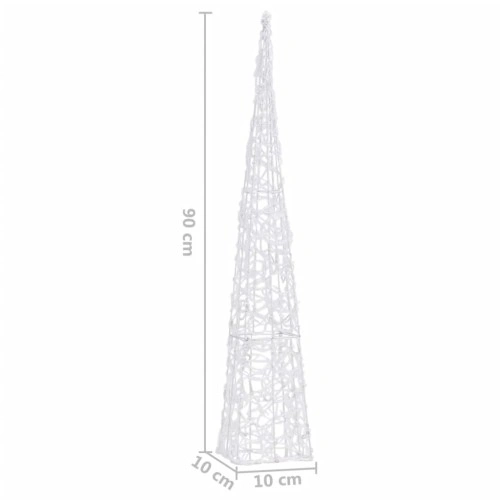 Акрилен декоративен LED светещ конус, многоцветен, 90 см ➤ топ цена ➤ sorbe.bg