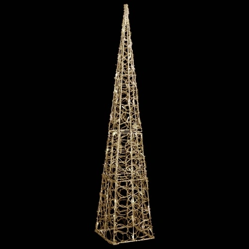 Акрилен декоративен LED светещ конус, топло бял, 120 см ➤ топ цена ➤ sorbe.bg