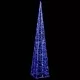 Акрилен декоративен LED светещ конус, син, 120 см