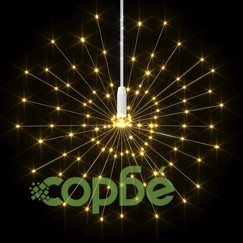 Външни коледни светещи фойерверки 2 бр топло бели 20 см 280 LED ➤ топ цена ➤ sorbe.bg