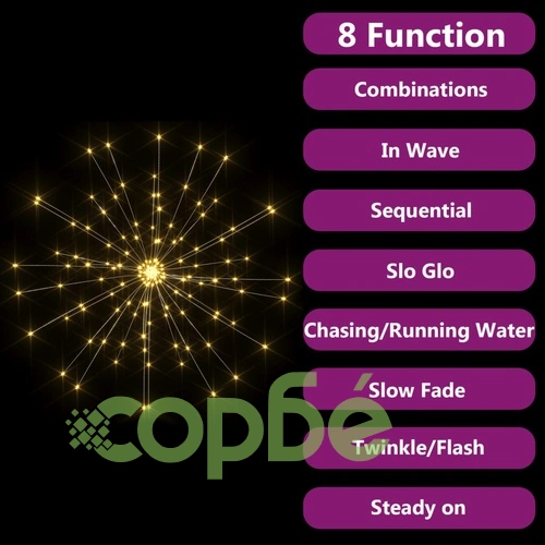 Външни коледни светещи фойерверки 4 бр топло бели 20 см 560 LED ➤ топ цена ➤ sorbe.bg