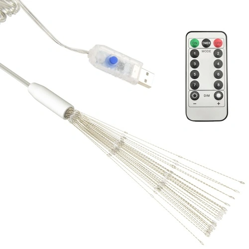 Външни коледни фойерверки 2 бр студено бели 20 см 280 LED ➤ топ цена ➤ sorbe.bg