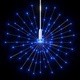 Външен коледен светещ фойерверк син 20 см 140 LED