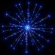 Външен коледен светещ фойерверк син 20 см 140 LED