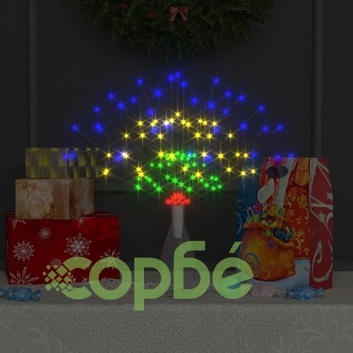 Външни коледни светещи фойерверки 2 бр цветни 20 см 280 LED ➤ топ цена ➤ sorbe.bg