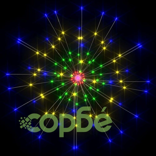 Външни коледни светещи фойерверки 2 бр цветни 20 см 280 LED ➤ топ цена ➤ sorbe.bg