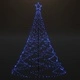 Коледно дърво с метален стълб, 1400 LED, синьо, 5 м