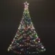 Коледно дърво с метален стълб, 1400 LED, многоцветно, 5 м