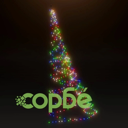 Елха за стена с метална кука 260 LED многоцветна 3 м вътре вън на топ цена от sorbe.bg Елха за стена с метална кука 260 LED многоцветна 3 м вътре вън ➤ топ цена ➤ sorbe.bg