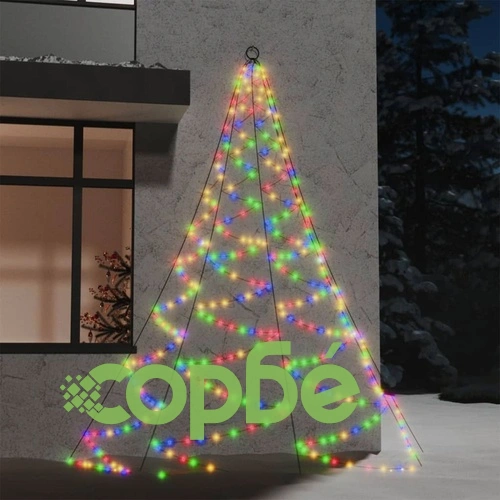 Елха за стена с метална кука 260 LED многоцветна 3 м вътре вън на топ цена от sorbe.bg Елха за стена с метална кука 260 LED многоцветна 3 м вътре вън ➤ топ цена ➤ sorbe.bg